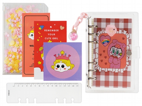 韓國ins風少女亮片可愛記事本(1入) 款式隨機出貨 韓國ins風少女亮片可愛記事本(1入) 款式隨機出貨