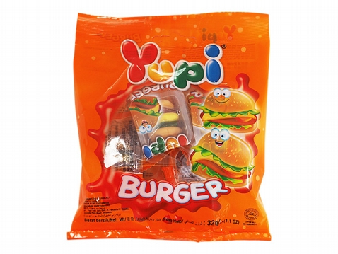 印尼 Yupi 呦皮~漢堡QQ糖(28g) 印尼 Yupi 呦皮~漢堡QQ糖(28g)