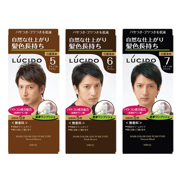 日本 LUCIDO~按壓式染髮霜(50gx2) 4款可選