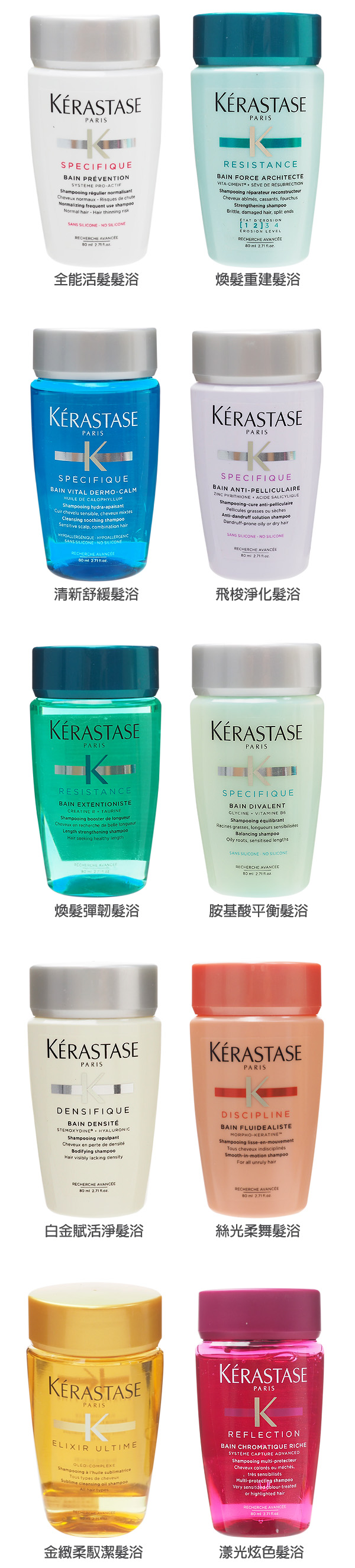 kérastase 洗髮精 無矽靈 洗髮精 洗髮精 頭髮清潔