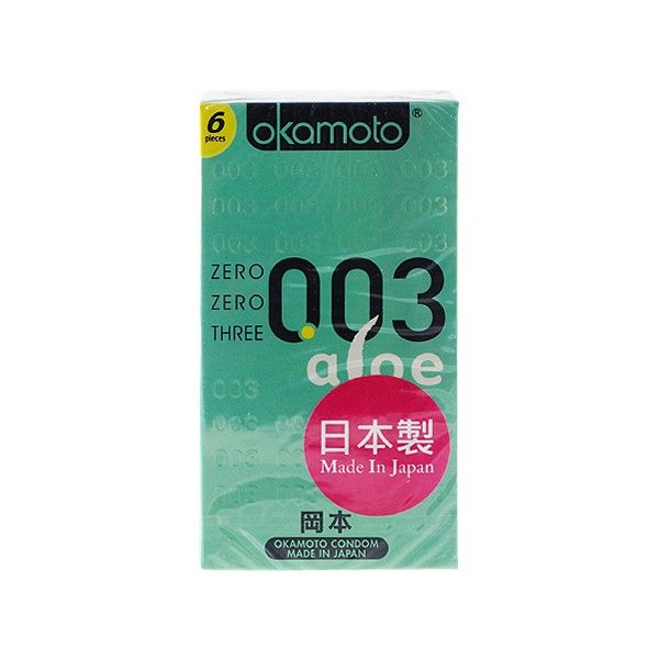 日本 okamoto 岡本~003衛生套(蘆薈精華)6入  保險套 日本 okamoto 岡本~003衛生套(蘆薈精華)6入  保險套