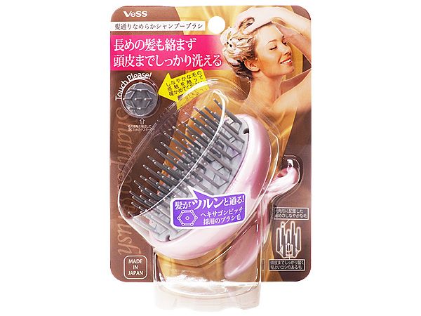日本 Vess~髮質潔淨按摩洗髮梳KNS-600(1支入) 日本 Vess~髮質潔淨按摩洗髮梳KNS-600(1支入)