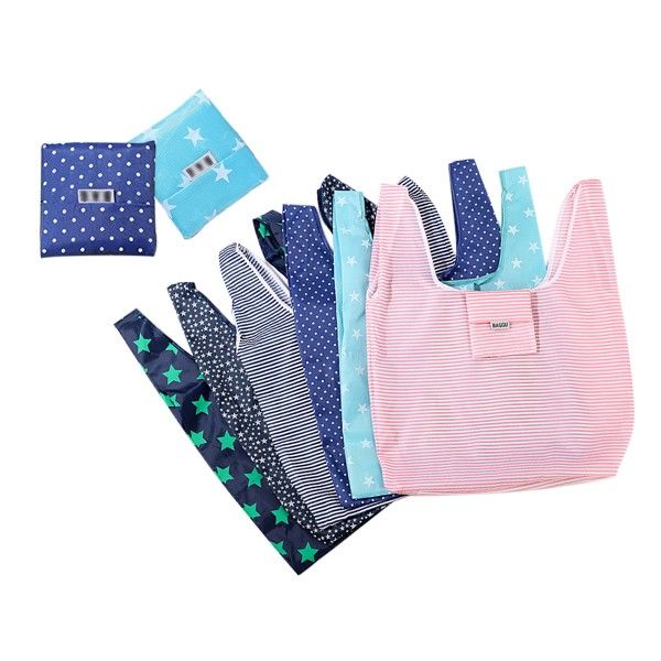 韓版文青環保印花折疊購物袋(1入) 款式隨機 韓版文青環保印花折疊購物袋(1入) 款式隨機