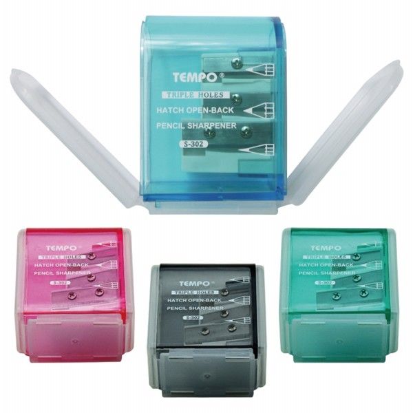 優惠款 節奏-雙門三孔筆削器(S302)顏色隨機 NG品 優惠款 節奏-雙門三孔筆削器(S302)顏色隨機 NG品