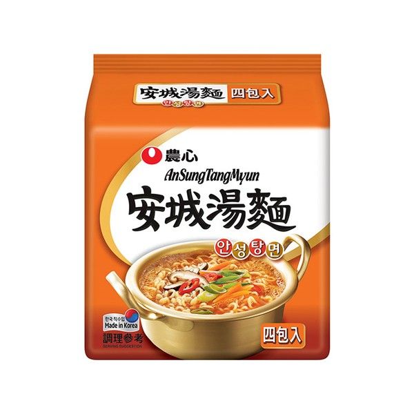 韓國 農心~ 安城湯麵 4入(整袋裝) 韓國 農心~ 安城湯麵 4入(整袋裝)