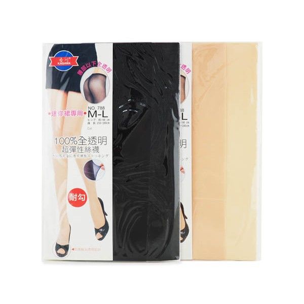 香川~100%全透明超彈性絲襪褲襪1件入(黑/膚) 香川~100%全透明超彈性絲襪褲襪1件入(黑/膚)