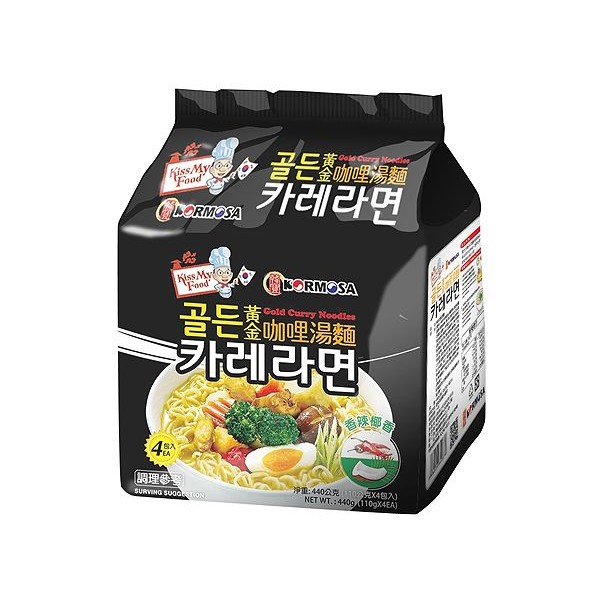 韓國 KORMOSA~黃金咖哩湯麵(110gx4包)