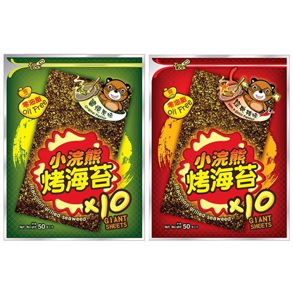 泰國 小浣熊~烤海苔(50g)  原味/麻辣 兩款可選  團購／零嘴