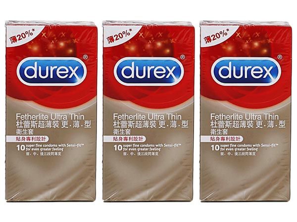 Durex 杜蕾斯~超薄裝衛生套(更薄型)10入 x3盒保險套 組合款  保險套 Durex 杜蕾斯~超薄裝衛生套(更薄型)10入 x3盒保險套 組合款  保險套
