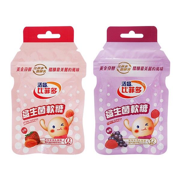 比菲多~益生菌軟糖(30g) 草莓/葡萄 款式可選 比菲多~益生菌軟糖(30g) 草莓/葡萄 款式可選