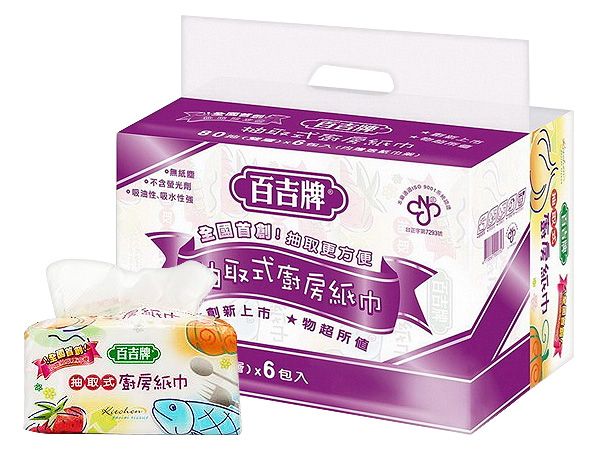 百吉牌~抽取式廚房紙巾(80抽x6包/串x8串) ※限宅配/無貨到付款 百吉牌~抽取式廚房紙巾(80抽x6包/串x8串) ※限宅配/無貨到付款