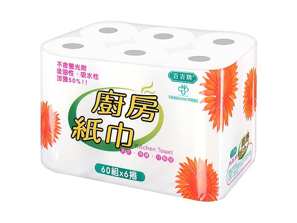 百吉牌~捲筒式廚房紙巾(60張x6捲/串x8串) ※限宅配/無貨到付款 百吉牌~捲筒式廚房紙巾(60張x6捲/串x8串) ※限宅配/無貨到付款