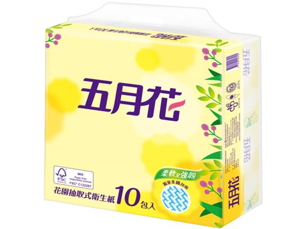 五月花~花園版抽取式衛生紙(100抽x10包x6袋) ※限宅配/無貨到付款 五月花~花園版抽取式衛生紙(100抽x10包x6袋) ※限宅配/無貨到付款