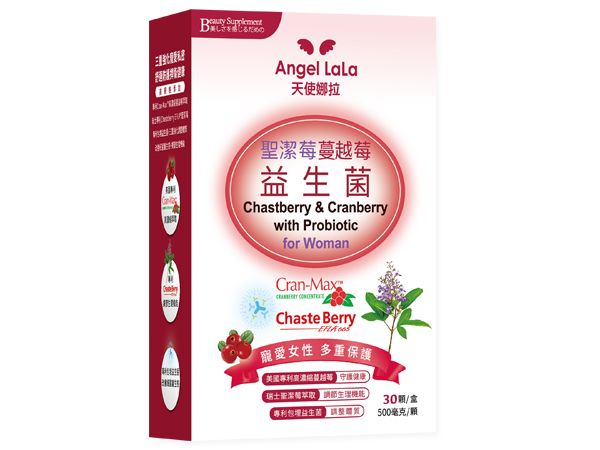 Angel LaLa~天使娜拉 聖潔莓-蔓越莓益生菌膠囊(30顆/盒) Angel LaLa~天使娜拉 聖潔莓-蔓越莓益生菌膠囊(30顆/盒)