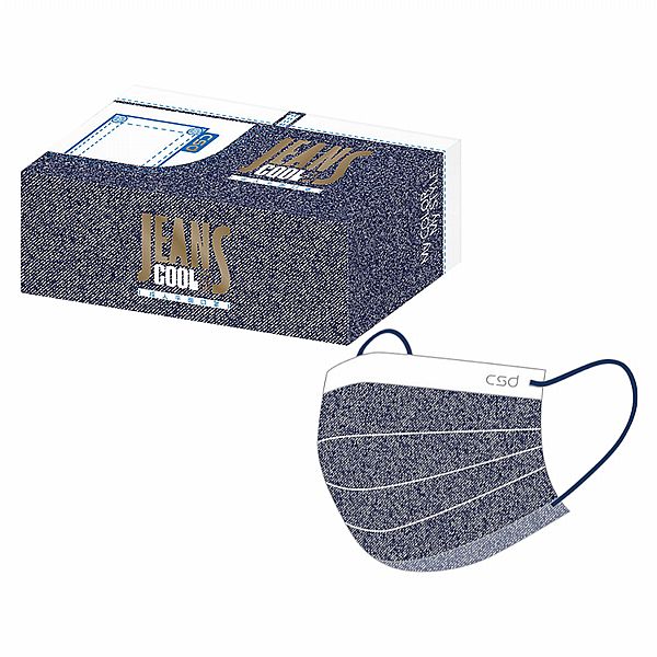 CSD 中衛~印花醫療口罩-丹寧牛仔(30入/盒) MD雙鋼印 CSD 中衛~印花醫療口罩-丹寧牛仔(30入/盒) MD雙鋼印