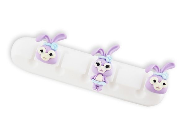 可愛卡通數據線固定器/理線器(5孔)1入 可愛卡通數據線固定器/理線器(5孔)1入