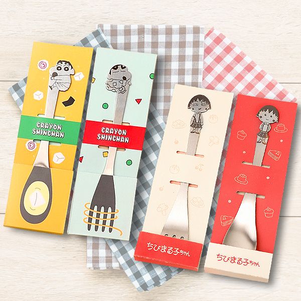 蠟筆小新/櫻桃小丸子~不鏽鋼湯匙/叉子(1入)  款式可選 蠟筆小新/櫻桃小丸子~不鏽鋼湯匙/叉子(1入)  款式可選