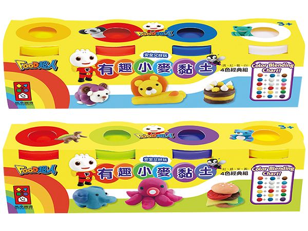 風車圖書~有趣小麥黏土4色經典組(FOOD超人) 款式可選 風車圖書~有趣小麥黏土4色經典組(FOOD超人) 款式可選