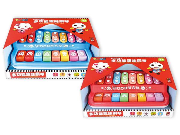 風車圖書~多功能趣味鋼琴(1入)FOOD超人 款式可選 風車圖書~多功能趣味鋼琴(1入)FOOD超人 款式可選