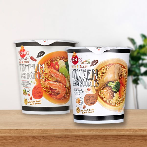 Picnic~泰式酸辣蝦風味/泰北雞湯風味杯麵(60g) 款式可選 Picnic~泰式酸辣蝦風味/泰北雞湯風味杯麵(60g) 款式可選