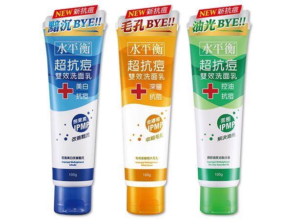 水平衡~超抗痘雙效洗面乳(100g) 款式可選 水平衡~超抗痘雙效洗面乳(100g) 款式可選