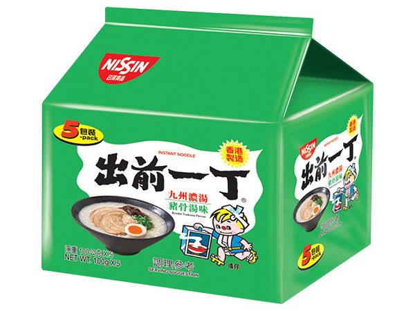 Nissin 日清~出前一丁九州濃湯豬骨湯味速食麵(100gx5包)整袋裝 Nissin 日清~出前一丁九州濃湯豬骨湯味速食麵(100gx5包)整袋裝
