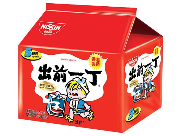 Nissin 日清~出前一丁麻油味速食麵(100gx5包)整袋裝 Nissin 日清~出前一丁麻油味速食麵(100gx5包)整袋裝