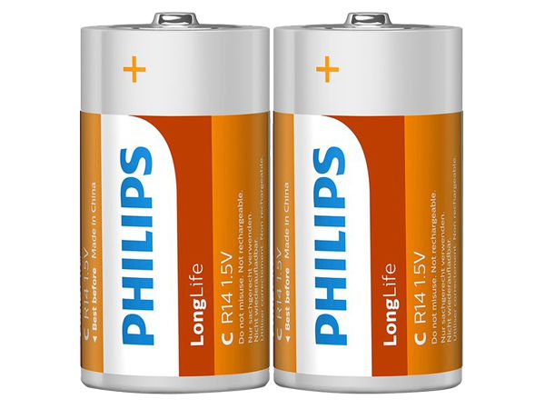PHILIPS 飛利浦~Long Life碳鋅2號電池(2入) PHILIPS 飛利浦~Long Life碳鋅2號電池(2入)
