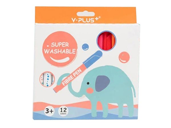 YPLUS~可水洗彩色筆(12色) YPLUS~可水洗彩色筆(12色)