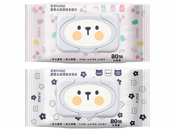 PURGE 普潔~超安心加厚純水濕巾(加蓋)80抽 款式可選 PURGE 普潔~超安心加厚純水濕巾(加蓋)80抽 款式可選