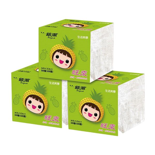統潔-旺來版柔紙巾/餐用紙300抽x30包/箱 統潔-旺來版柔紙巾/餐用紙300抽x30包/箱