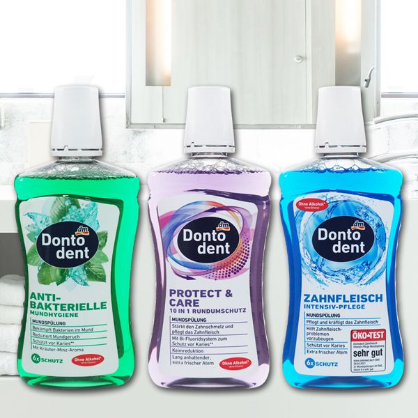 德國 Dm~Dontodent 清新薄荷/全效含氟/強效護理漱口水(500ml) 款式可選 德國 Dm~Dontodent 清新薄荷/全效含氟/強效護理漱口水(500ml) 款式可選