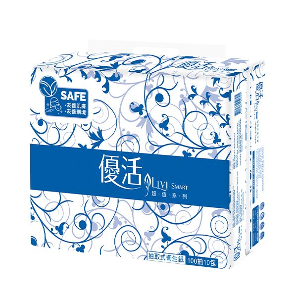 優活~抽取式100抽*10包*10串/箱 優活~抽取式100抽*10包*10串/箱