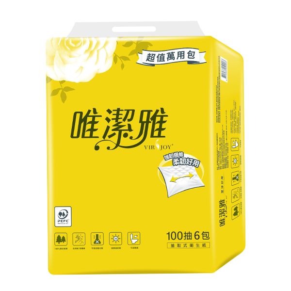 唯潔雅~抽取式100抽*6包*14串/箱 唯潔雅~抽取式100抽*6包*14串/箱
