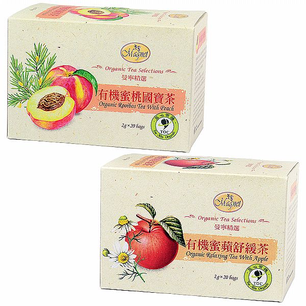 Magnet 曼寧~有機蜜桃國寶茶/有機蜜蘋舒緩茶(2gX20包入) Magnet 曼寧~有機蜜桃國寶茶/有機蜜蘋舒緩茶(2gX20包入)