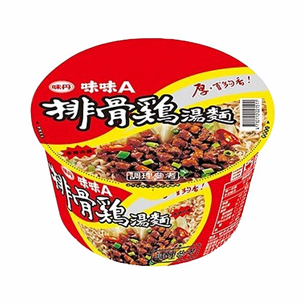 味丹~味味A排骨雞湯麵90g(紙碗) 味丹~味味A排骨雞湯麵90g(紙碗)