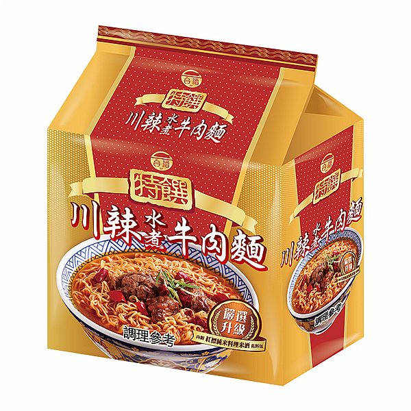 台灣菸酒~川辣水煮牛肉麵(190gX3包入)整袋裝 台灣菸酒~川辣水煮牛肉麵(190gX3包入)整袋裝