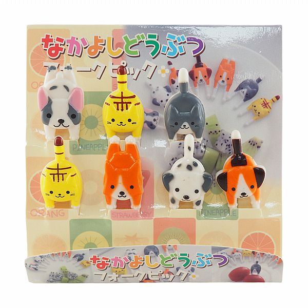 日式軟萌小貓小狗水果叉(一套7入) 日式軟萌小貓小狗水果叉(一套7入)