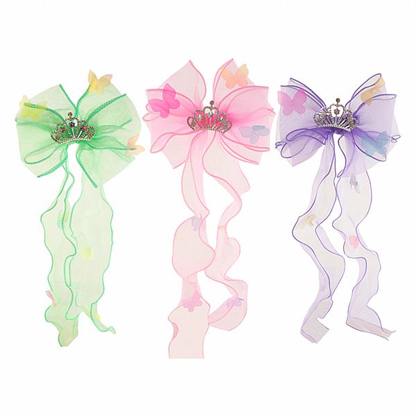 兒童蝴蝶結編髮髮帶/網紗飄帶 公主皇冠款(1入) 款式可選 兒童蝴蝶結編髮髮帶/網紗飄帶 公主皇冠款(1入) 款式可選