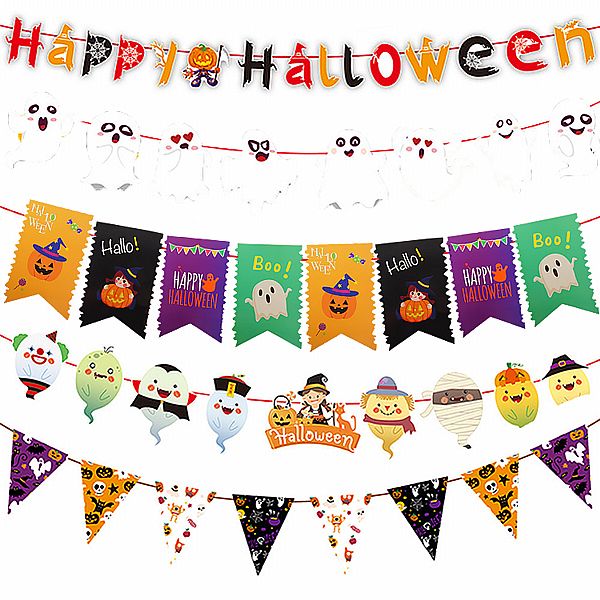 萬聖節裝飾拉旗(1組入) 款式可選 萬聖節裝飾拉旗(1組入) 款式可選