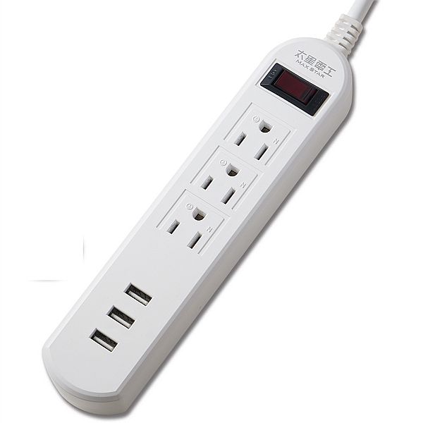 太星電工~速充寶3.5A3USB一開三插電腦線/3P(6尺)OCP31306(1入) 太星電工~速充寶3.5A3USB一開三插電腦線/3P(6尺)OCP31306(1入)