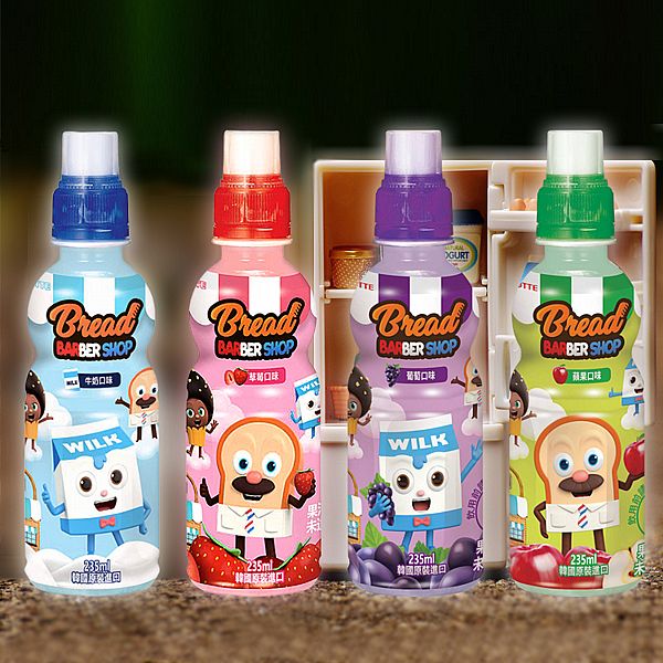 韓國 LOTTE 樂天~牛奶味/草莓味/葡萄味/蘋果味飲料(235ml) 款式可選 韓國 LOTTE 樂天~牛奶味/草莓味/葡萄味/蘋果味飲料(235ml) 款式可選