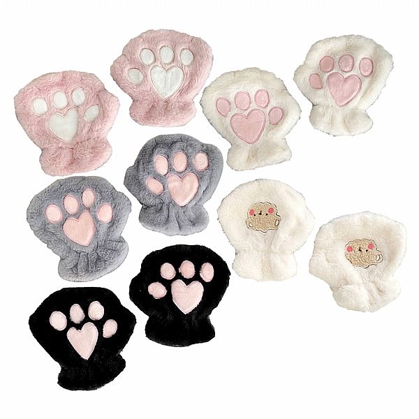 毛絨無指手套(1雙入) 款式可選 毛絨無指手套(1雙入) 款式可選