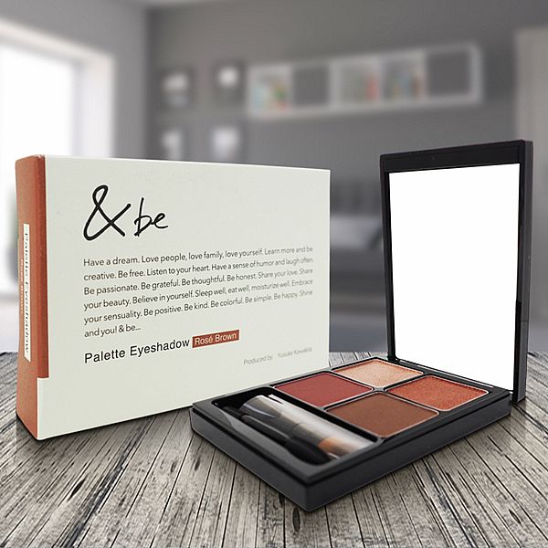 日本 &be~四色眼影盤(玫瑰棕)8.5g 日本 &be~四色眼影盤(玫瑰棕)8.5g