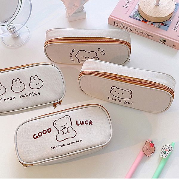 日系簡約小熊大容量鉛筆盒(1入) 款式可選 拉鍊顏色隨機出貨 日系簡約小熊大容量鉛筆盒(1入) 款式可選 拉鍊顏色隨機出貨