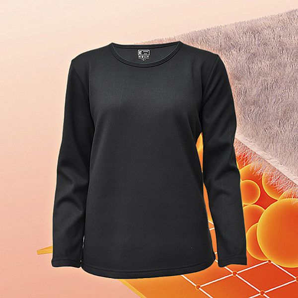 AMICA~K735#超柔女長袖圓領保暖上衣(黑色)1件入 款式可選 AMICA~K735#超柔女長袖圓領保暖上衣(黑色)1件入 款式可選