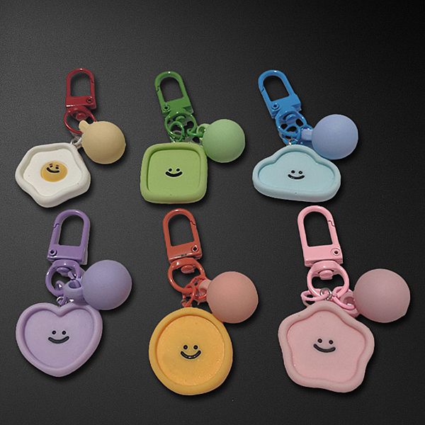 彩色糖果笑臉鑰匙扣(1入) 款式可選 彩色糖果笑臉鑰匙扣(1入) 款式可選