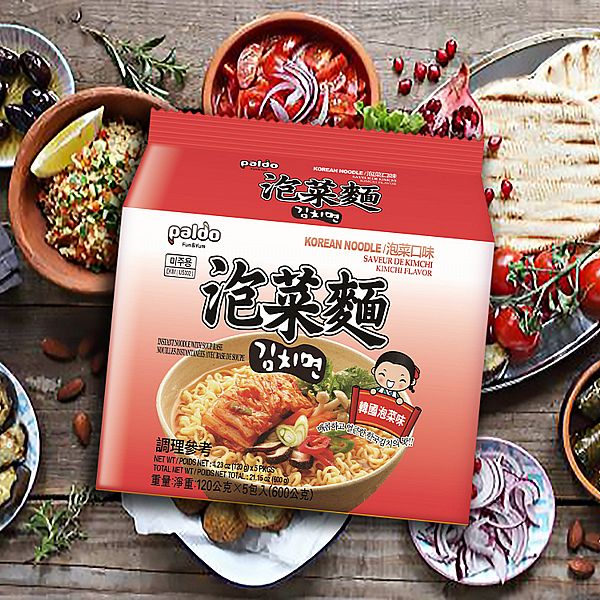 韓國 八道 Paldo~泡菜麵(120gx5入/整袋裝) 韓國 八道 Paldo~泡菜麵(120gx5入/整袋裝)