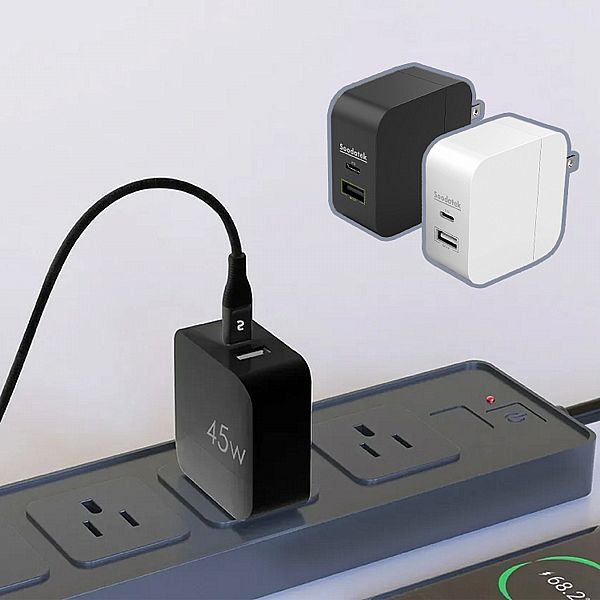 SOODATEK~PD45W雙孔高速充電器(1入) 款式可選 SOODATEK~PD45W雙孔高速充電器(1入) 款式可選