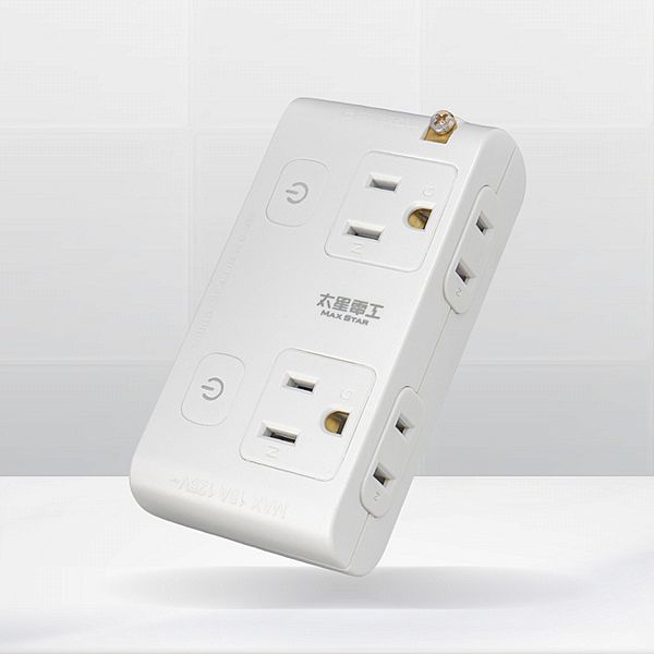 太星電工~大間距2P+3P二開四插分接式旋轉插座(AE034)1入 太星電工~大間距2P+3P二開四插分接式旋轉插座(AE034)1入